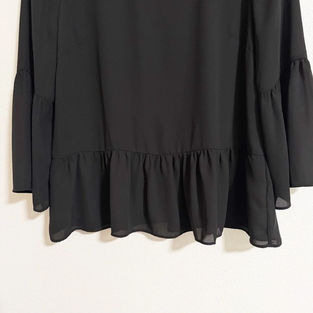 J. Crew Peplum Hem Flare Sleeve Blouse